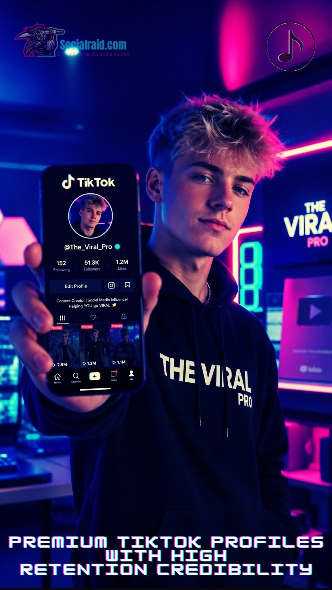 A young creator reviewing verified profiles on a smartphone to buy tiktok followers premium.